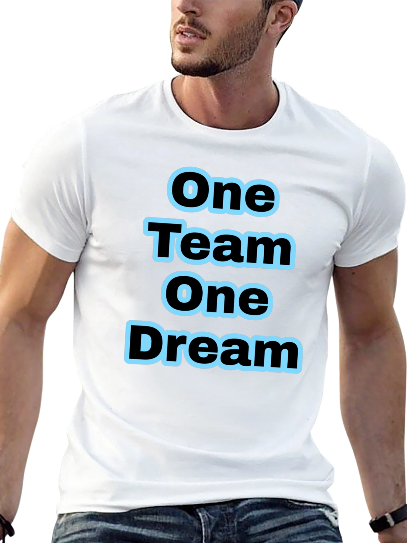 Black One Team One Dream Black Graphic Tee view 13