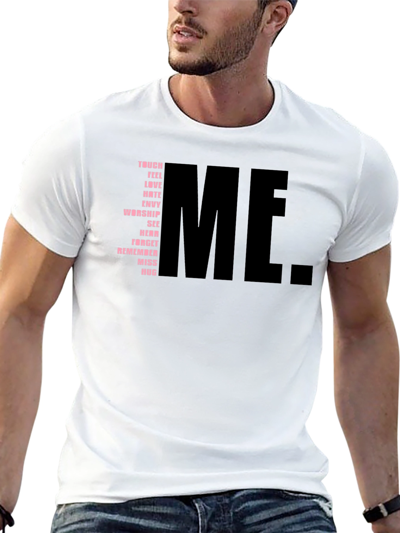 Black Touch Me Graphic Tee - Expressive Statement Shirt view 13