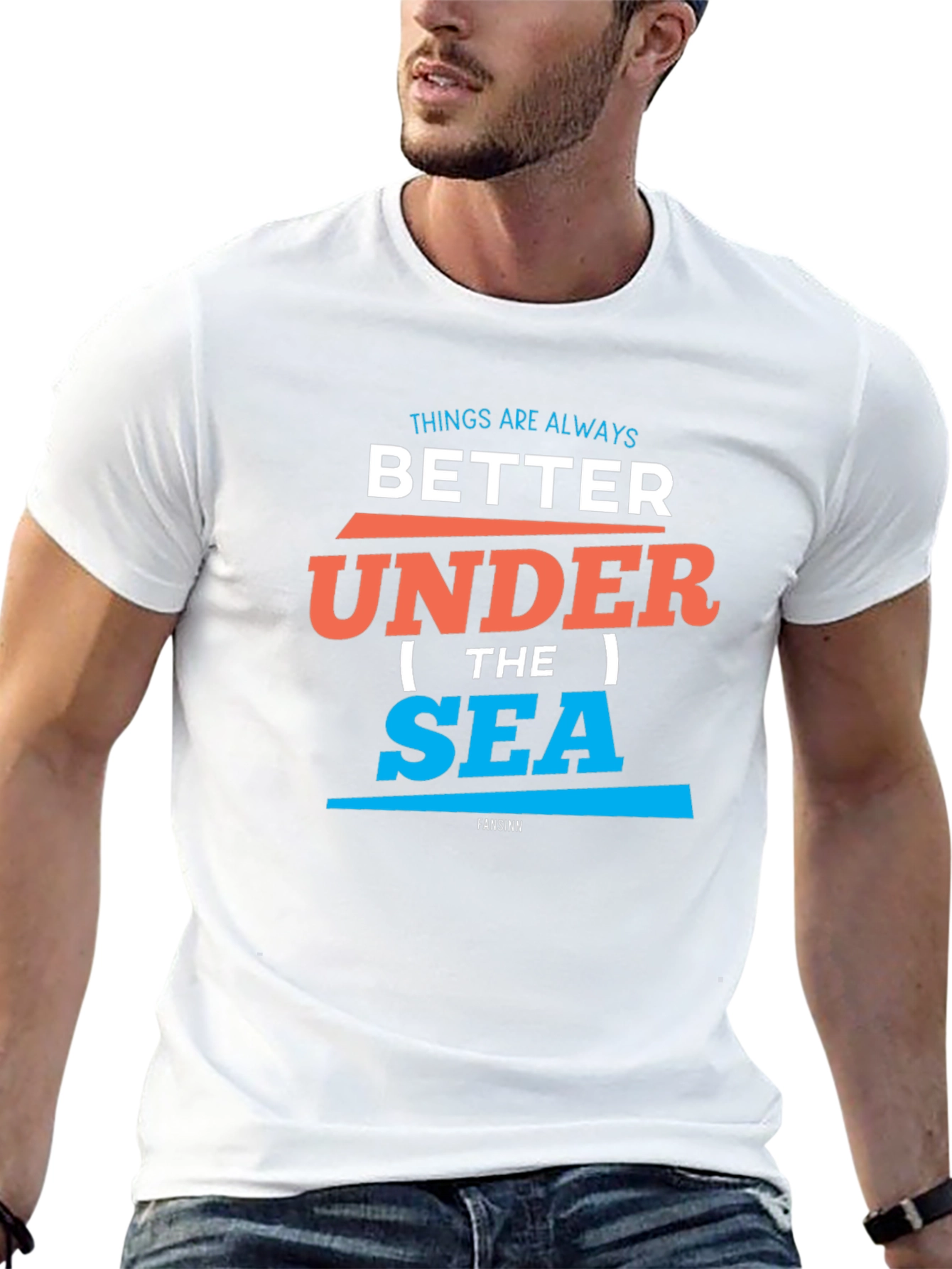 Black Better Under the Sea Graphic Tee - Black Cotton T-Shirt view 13