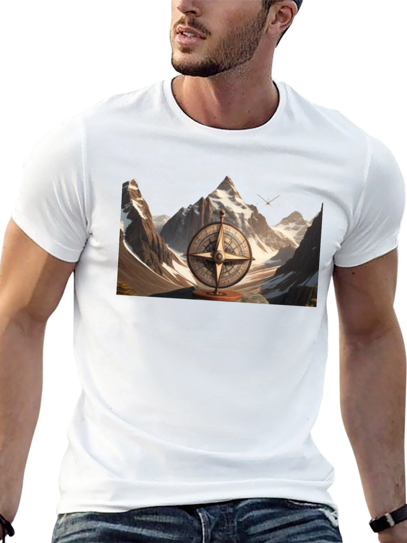 Black Compass Mountain Graphic Tee view 13