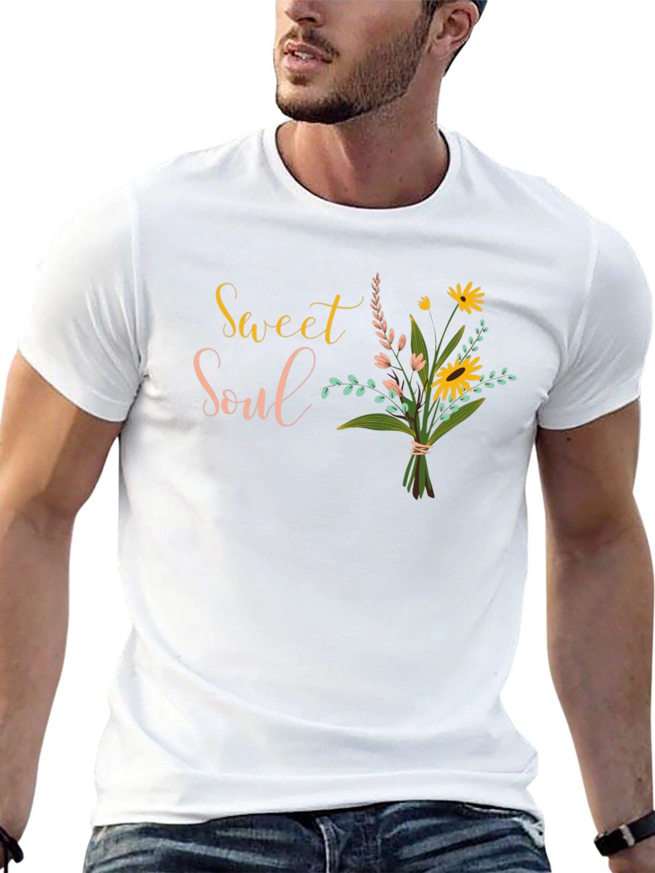 Black Sweet Soul Floral Graphic Black T-Shirt view 13
