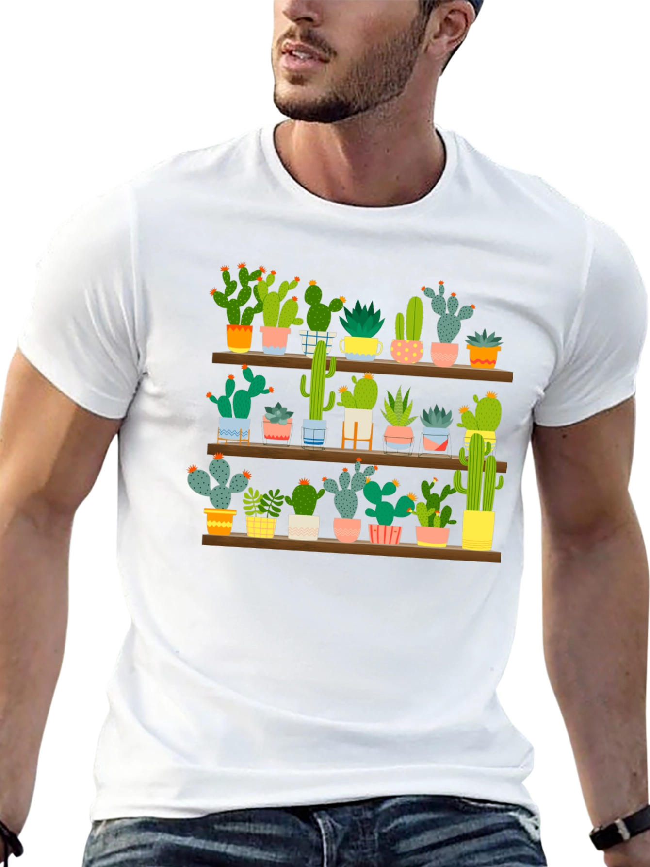 Black Cactus Shelf Graphic T-Shirt view 13