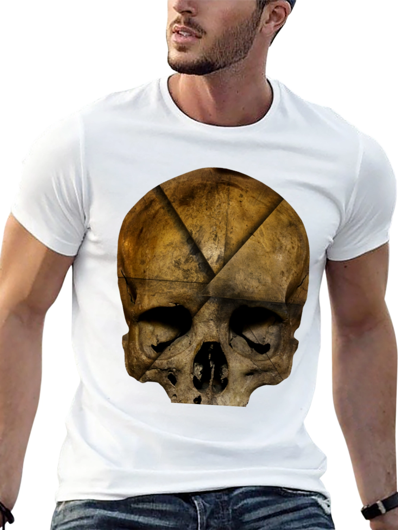 Black Skull Graphic Print T-Shirt - Dark Grunge Style view 13