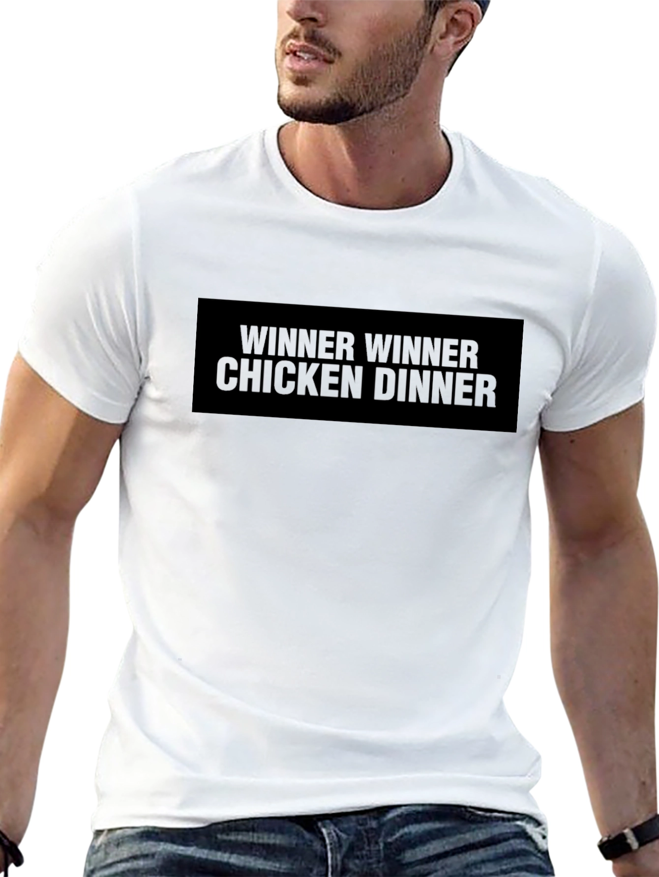 Black Winner Winner Chicken Dinner Graphic Tee view 13