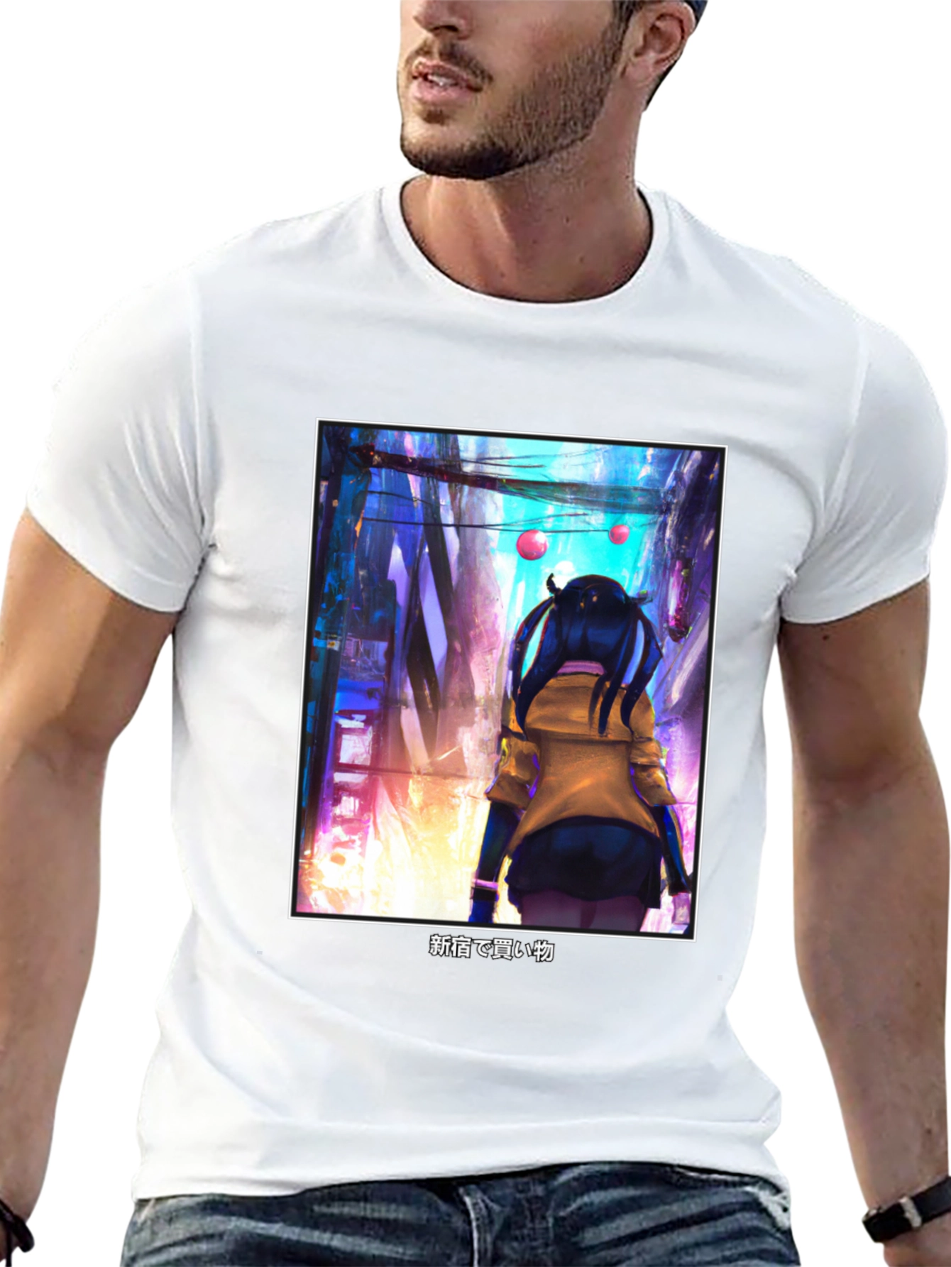Black Anime Girl Black T-Shirt - Tokyo Streetwear Style view 13