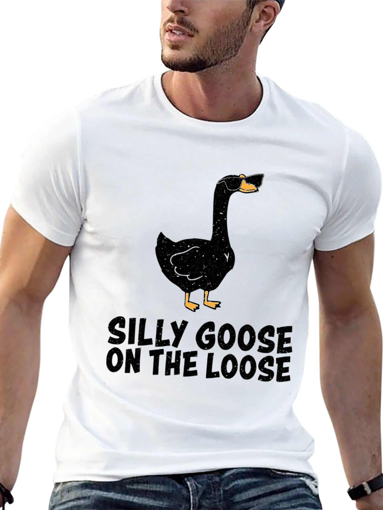 Black Silly Goose On The Loose Graphic T-Shirt view 13