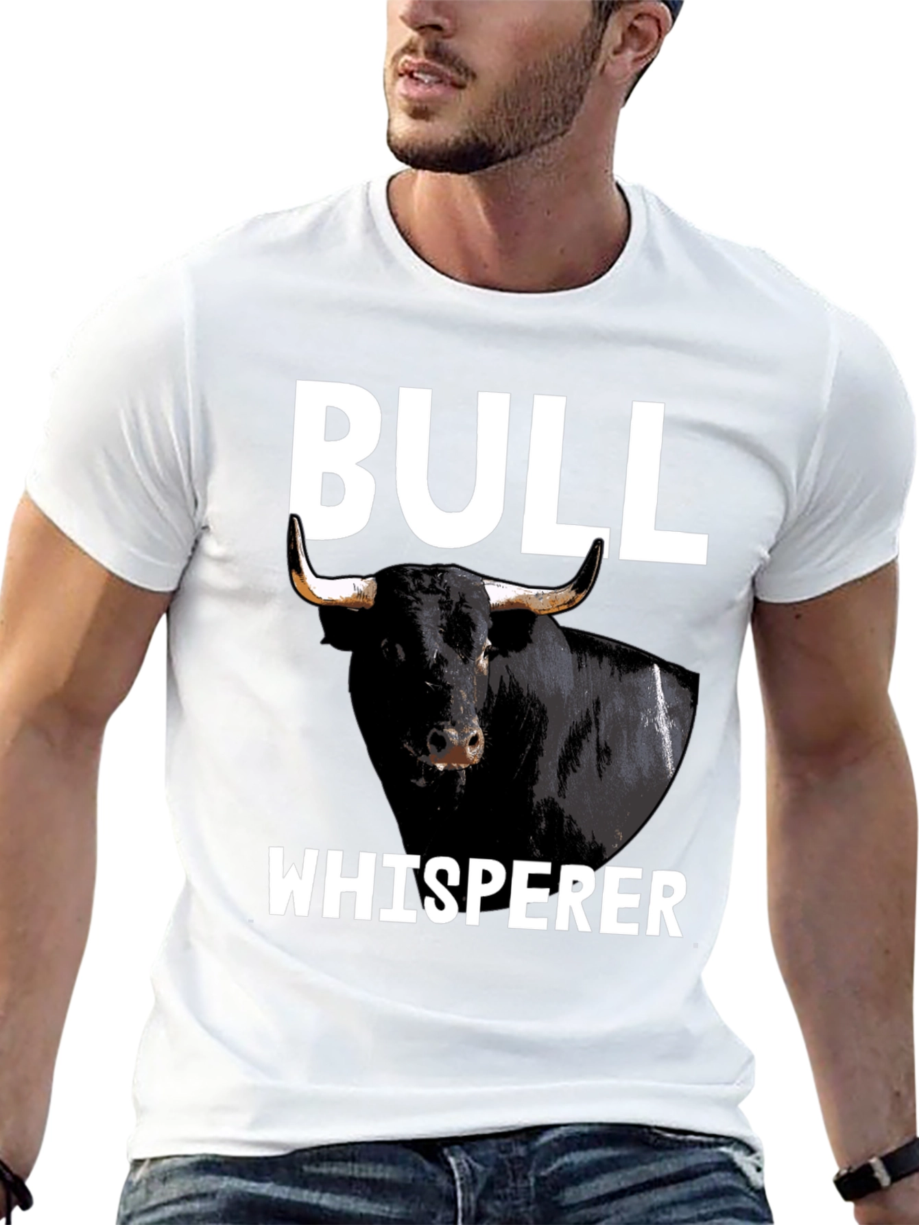 Black Bull Whisperer T-Shirt - Black Graphic Tee view 13