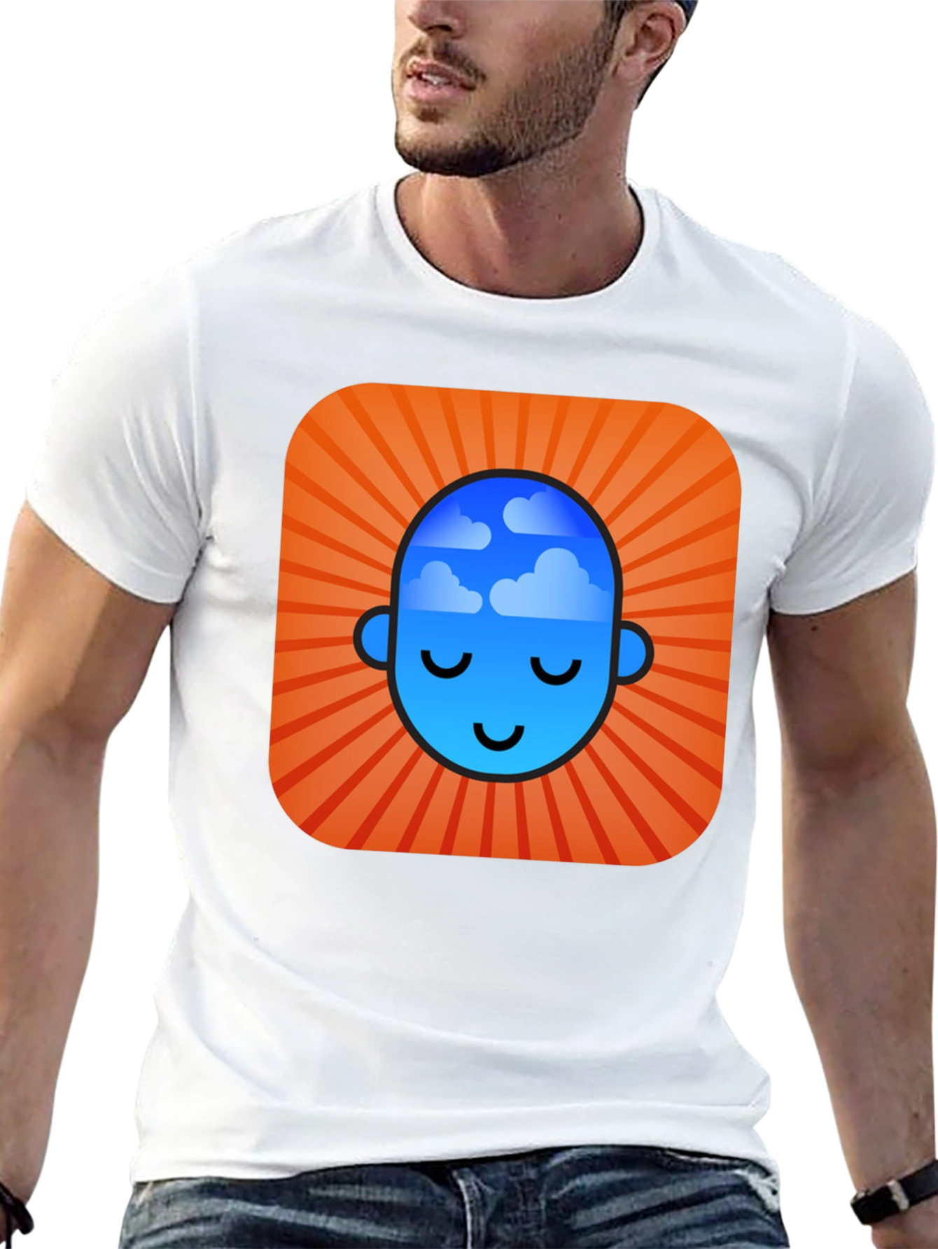 Black Zen Mind T-Shirt - Cloud Head Graphic Tee view 13