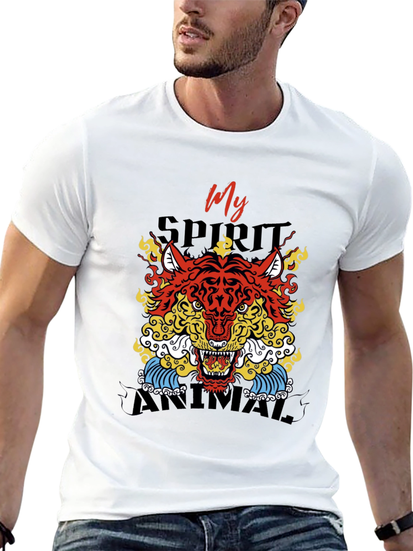 Black My Spirit Animal Graphic T-Shirt view 13