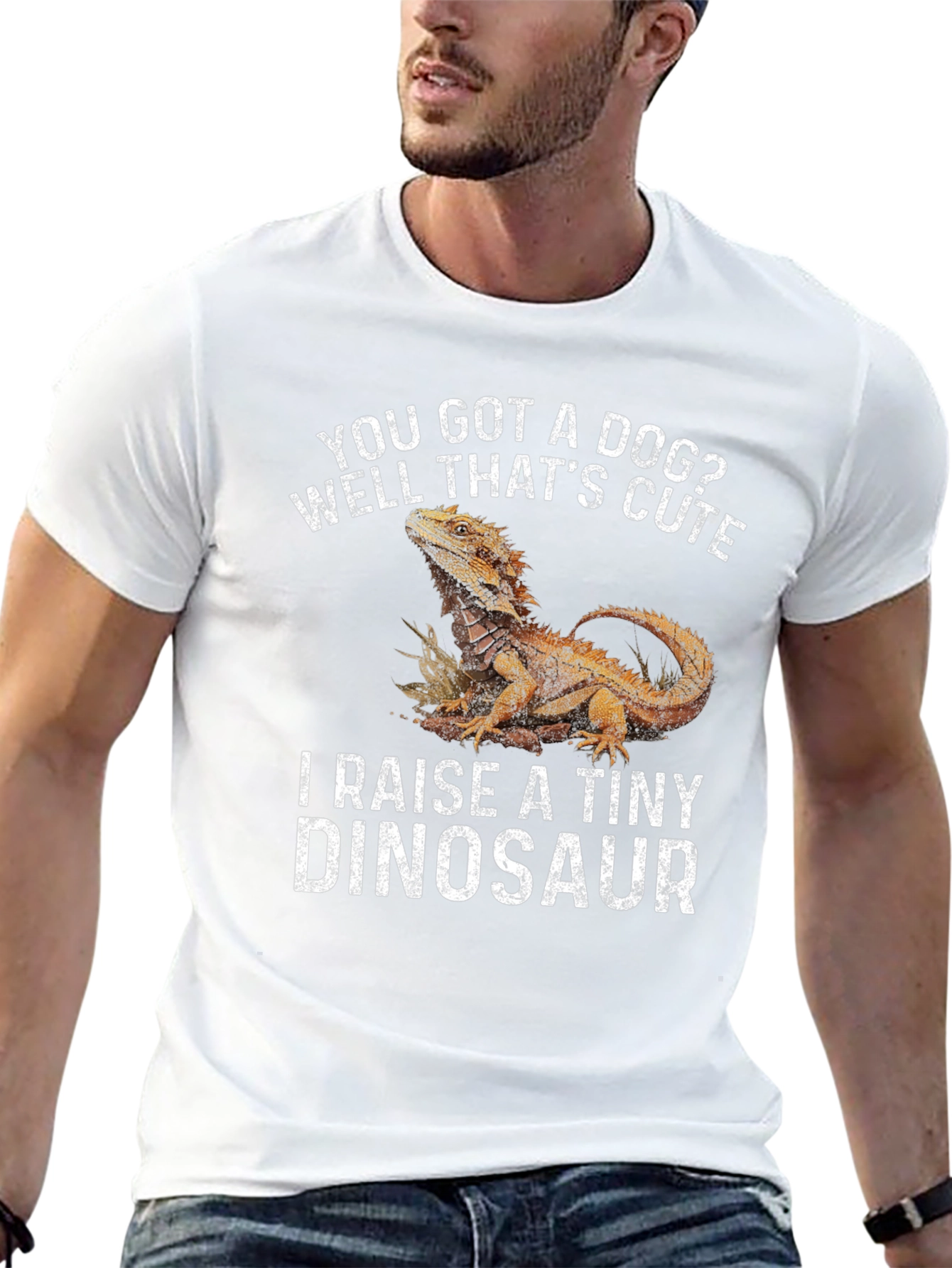 Black Bearded Dragon Owner T-Shirt - Raise a Tiny Dinosaur view 13