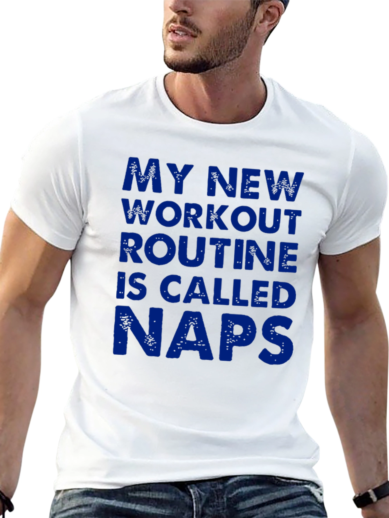 Black Funny Naps Workout Routine Graphic T-Shirt view 13