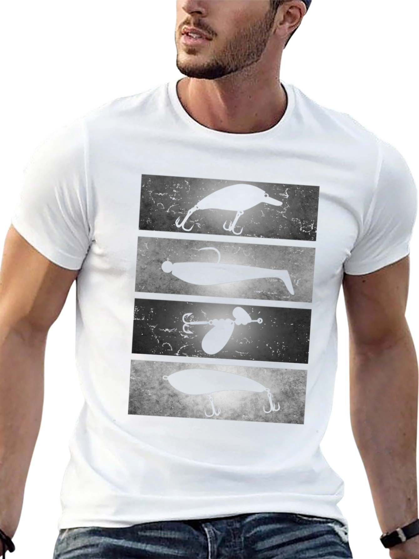 Black Fishing Lure Tee - Angler's Choice Graphic T-Shirt view 13