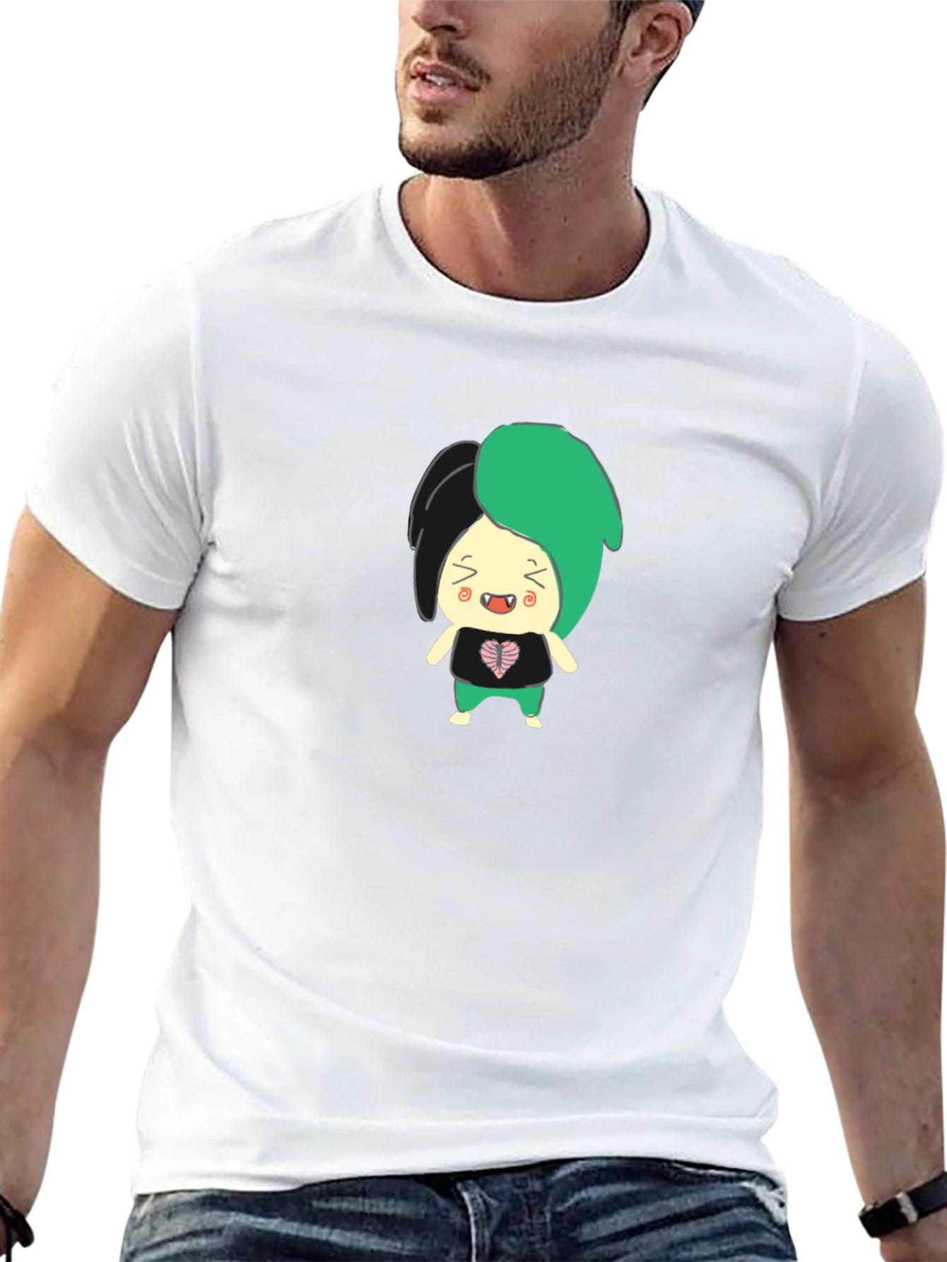 Black Cartoon Character Graphic T-Shirt view 13