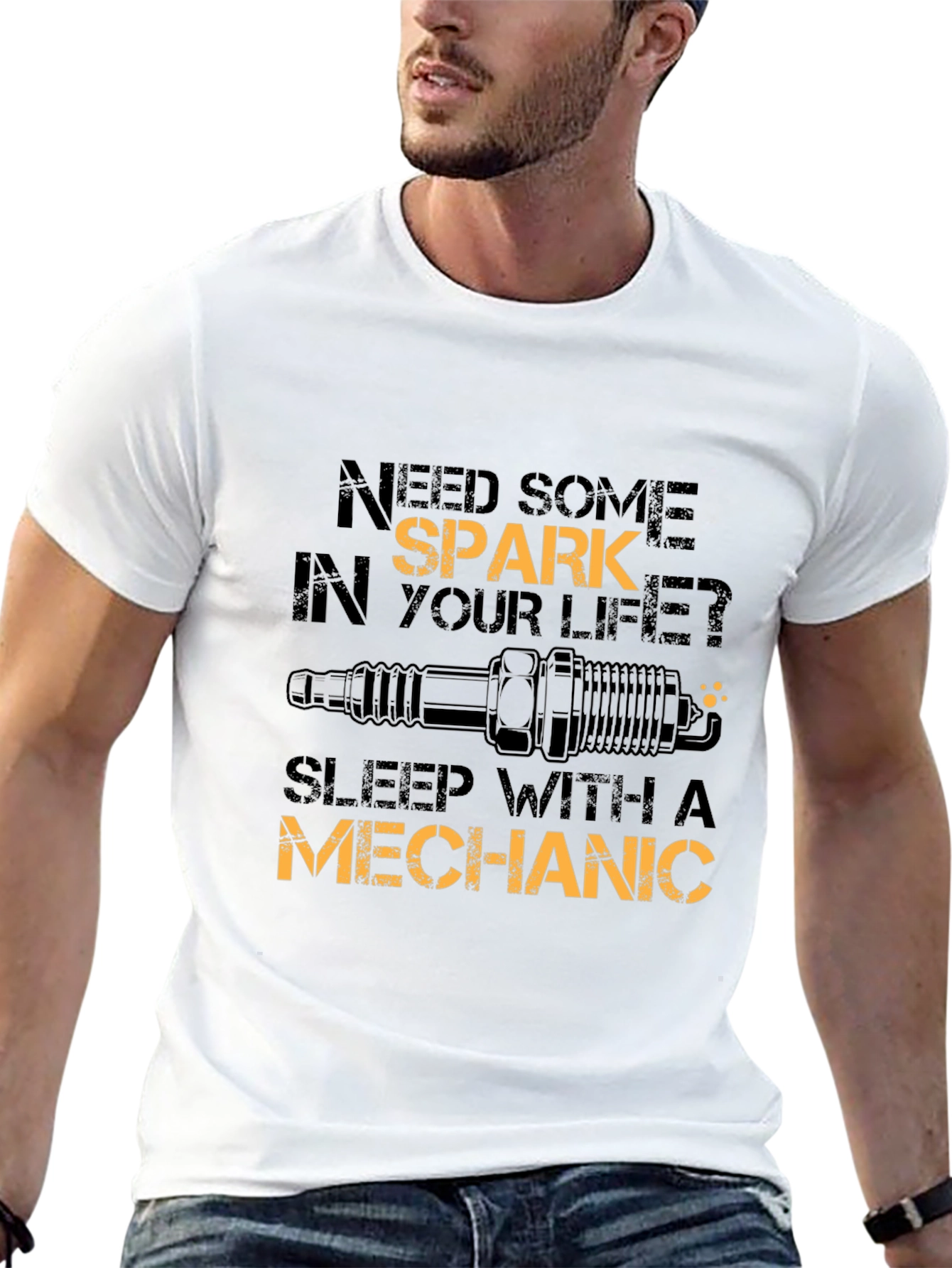 Black Mechanic Spark T-Shirt - Humorous Gift for Auto Enthusiasts view 13