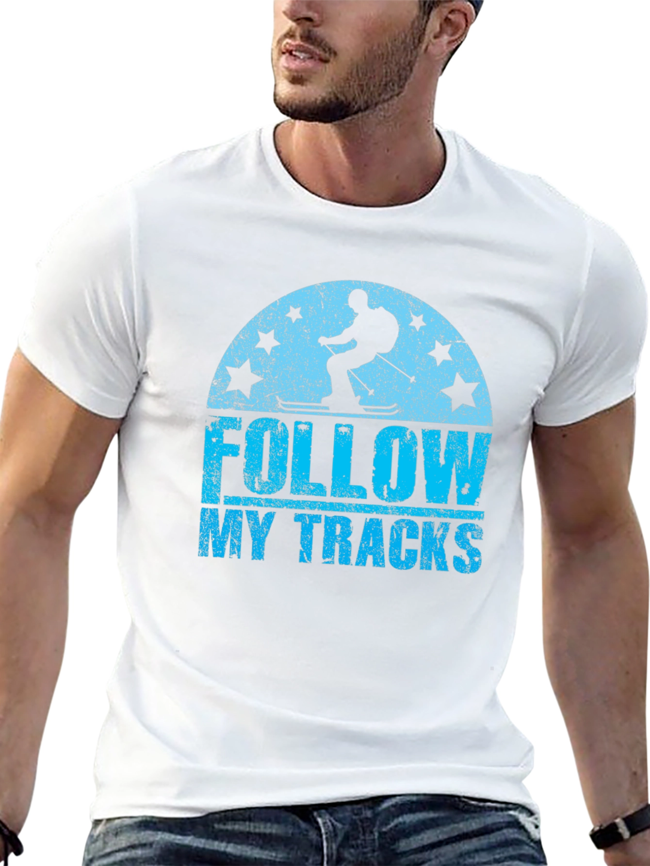 Black Follow My Tracks Skiing T-Shirt view 13