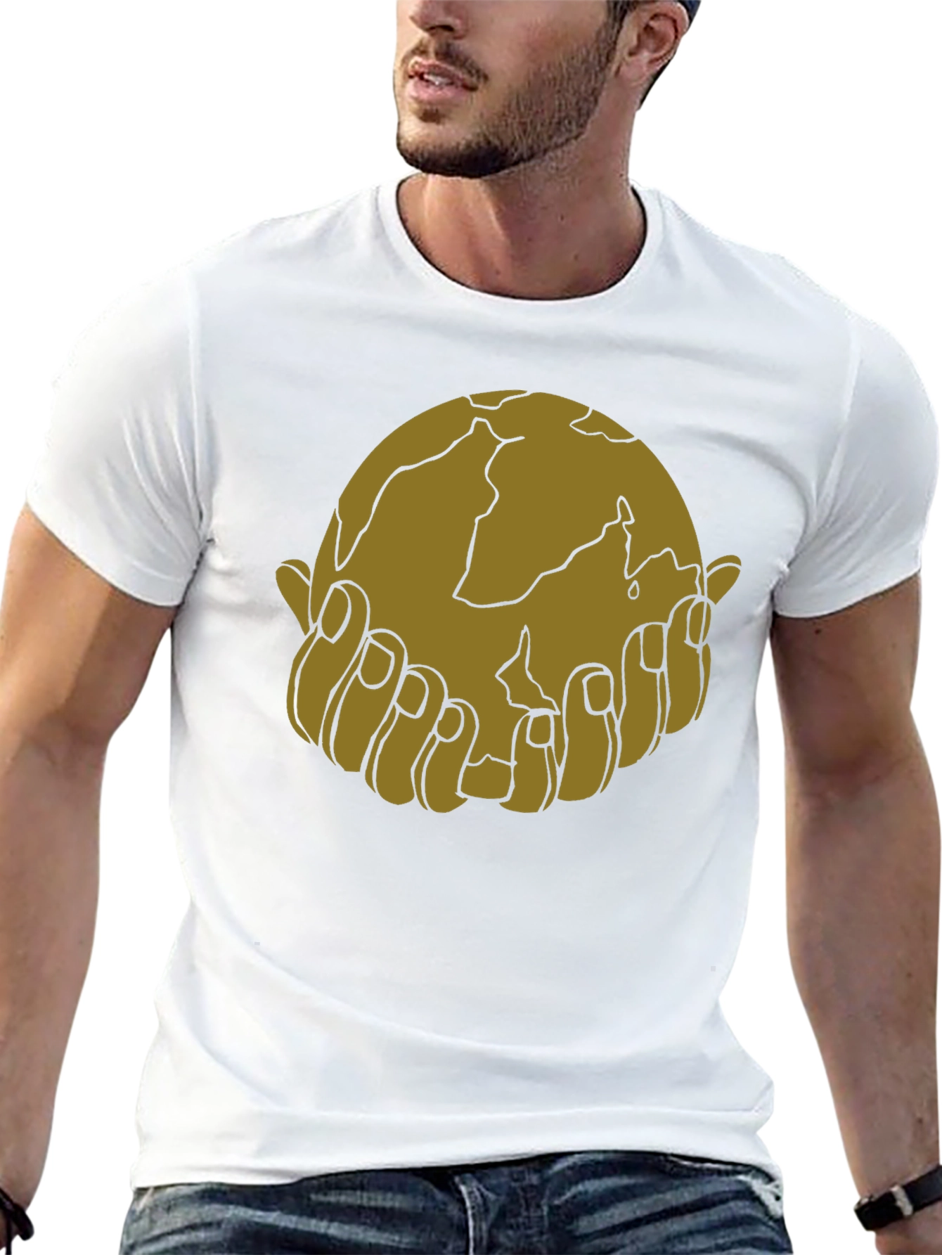 Black Earth In Hand Graphic Tee view 13