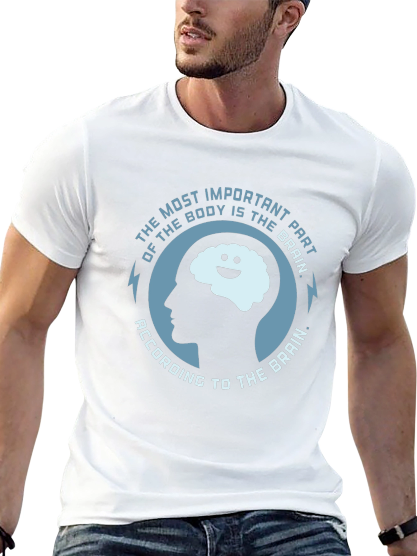 Black Brain Humor T-Shirt - Most Important Part of the Body view 13