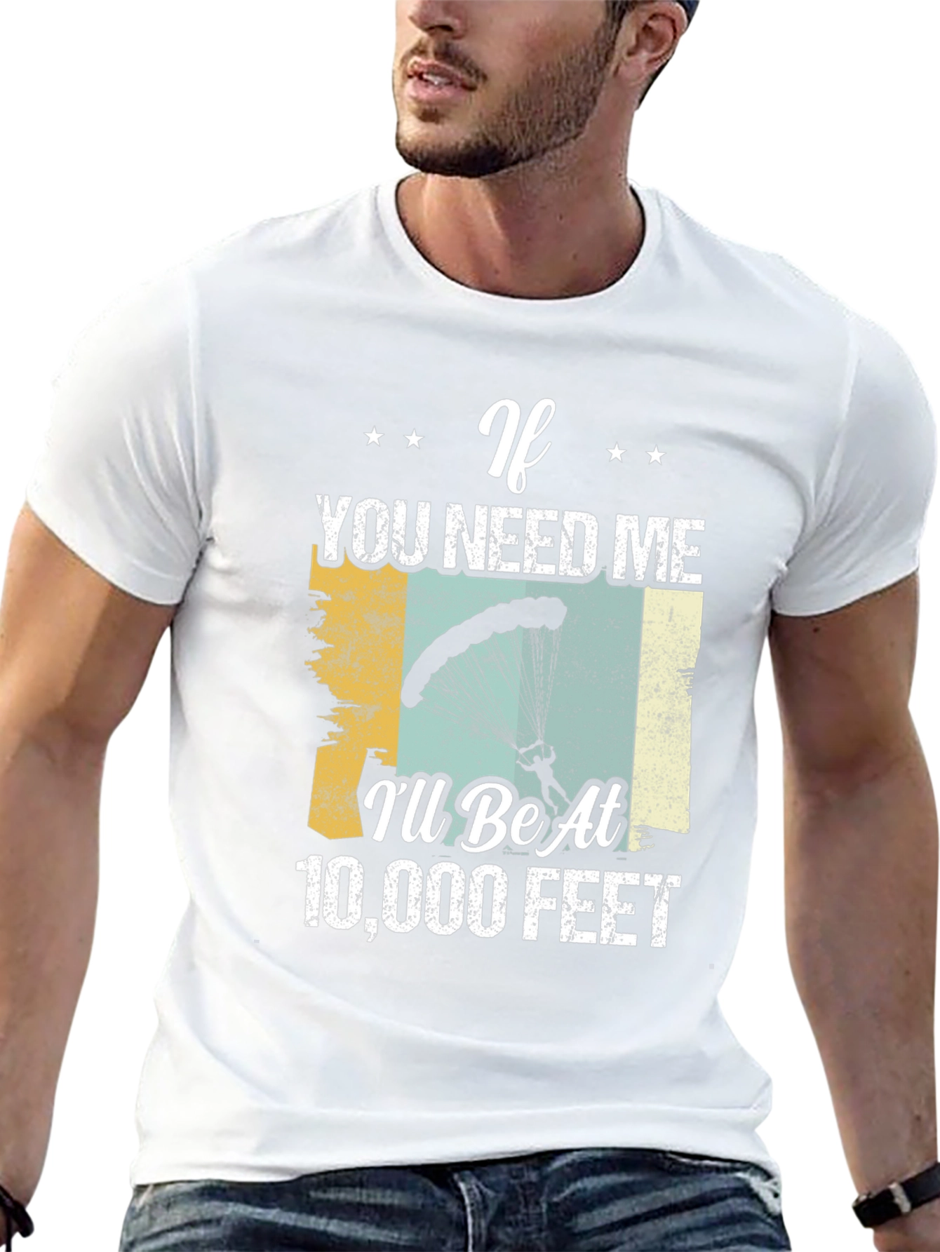 Black Skydiving T-Shirt - If You Need Me 10,000 Feet view 13
