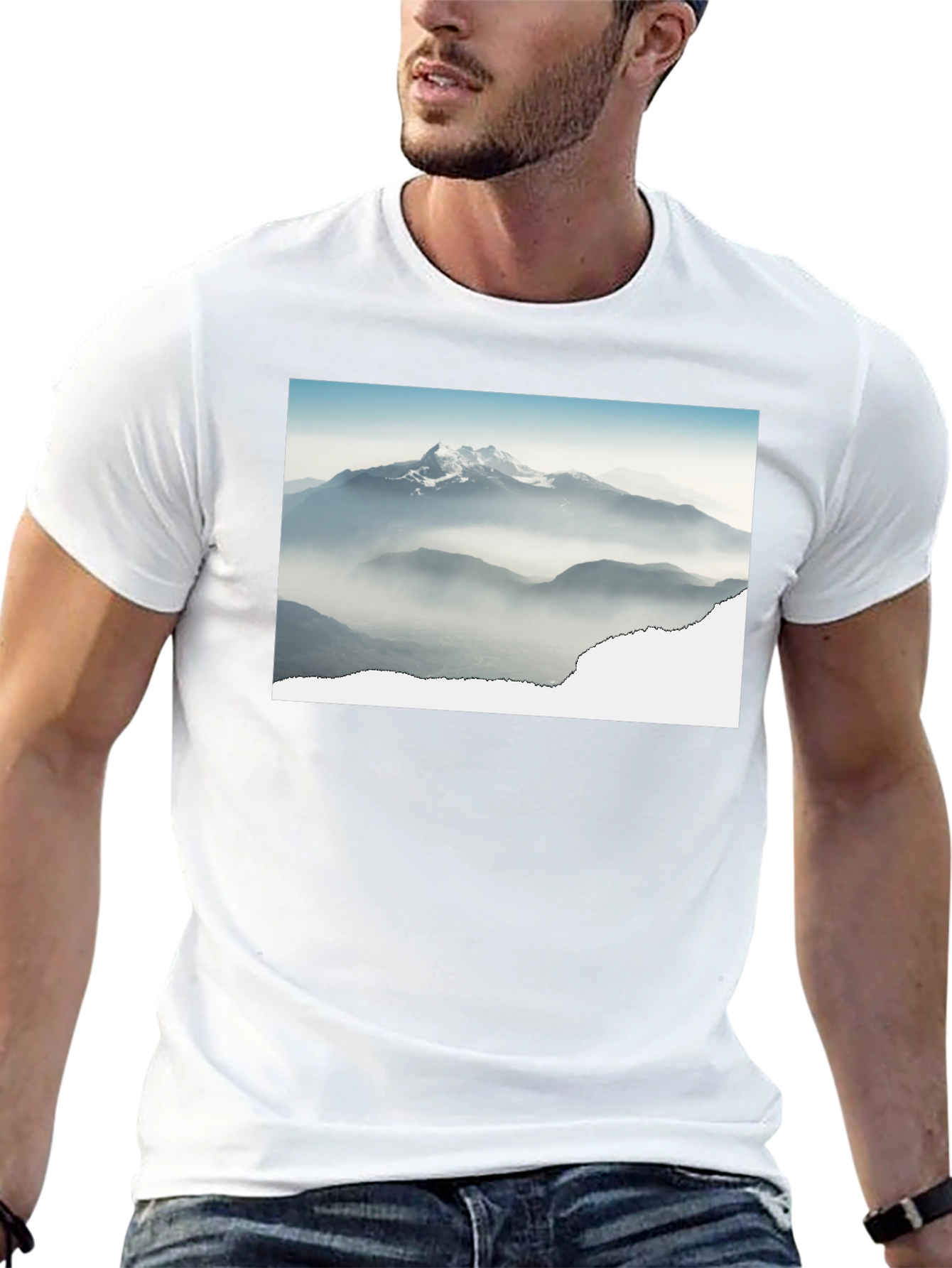 Black Mountains Graphic Black T-Shirt view 13