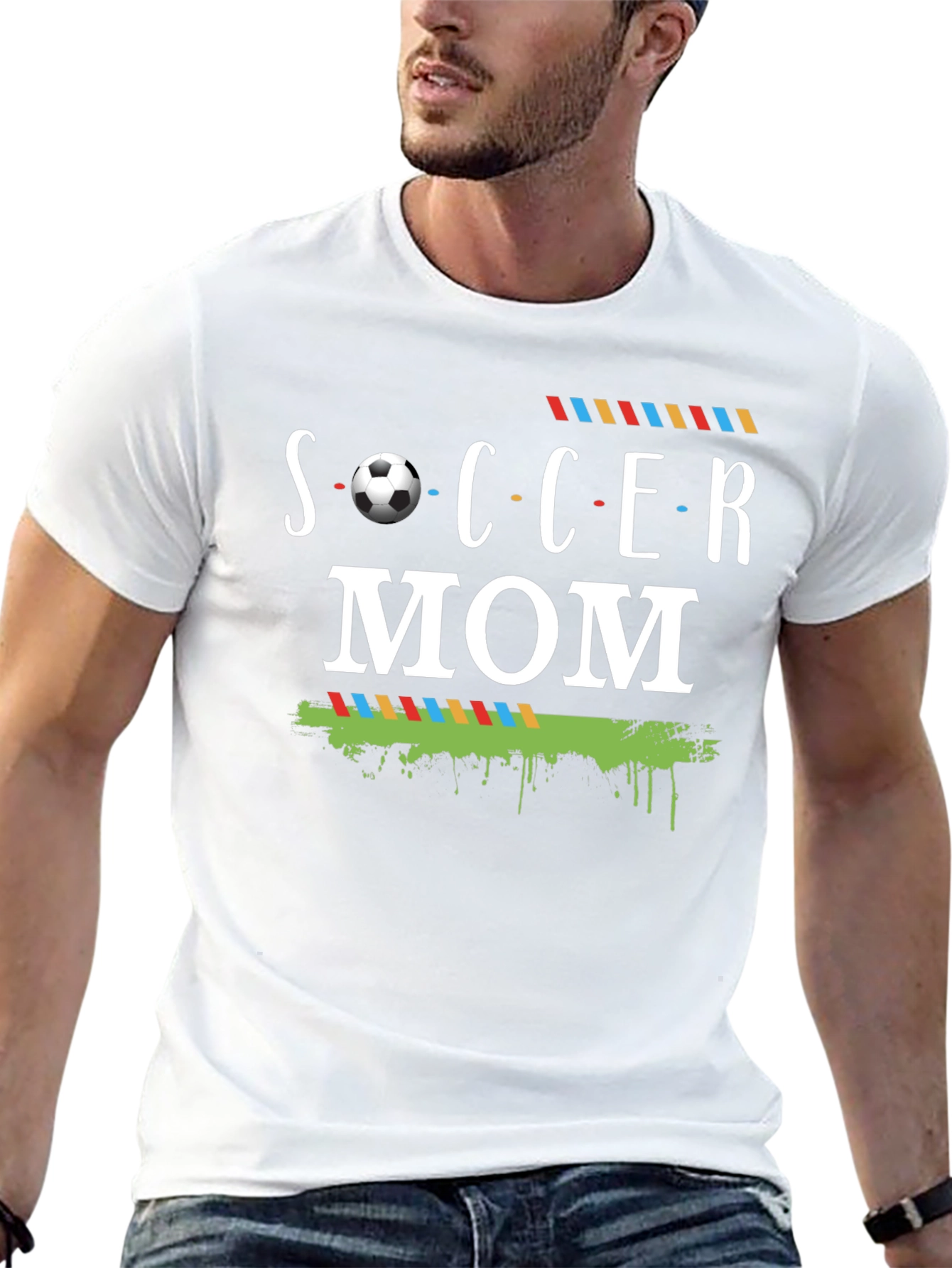 Black Soccer Mom Graphic Tee - Black view 13