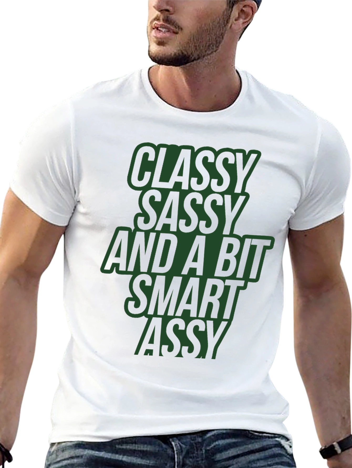 Black Classy Sassy Smart Assy Black Graphic Tee view 13