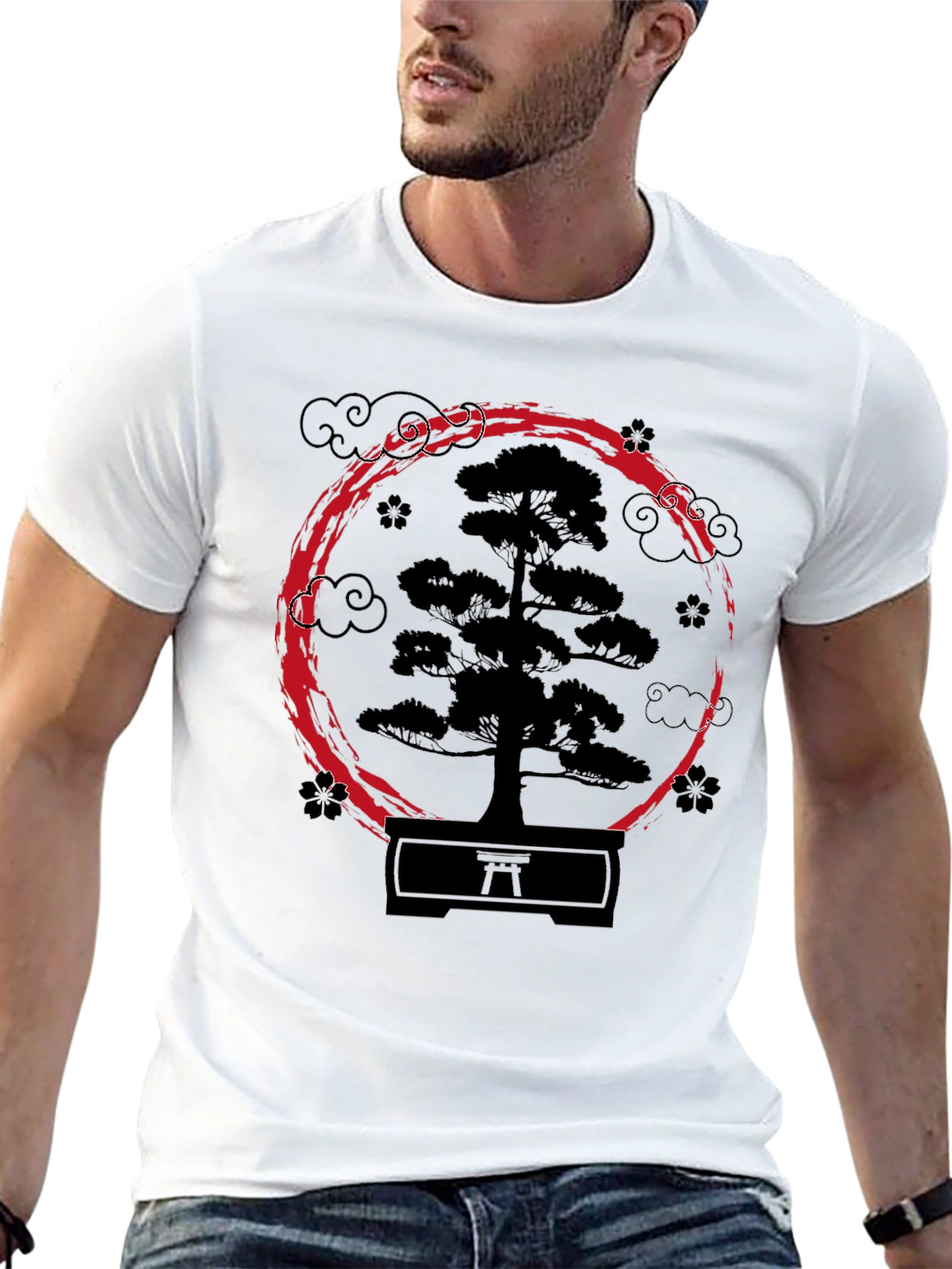 Black Zen Bonsai Tree Graphic Tee - Japanese Art Shirt view 13