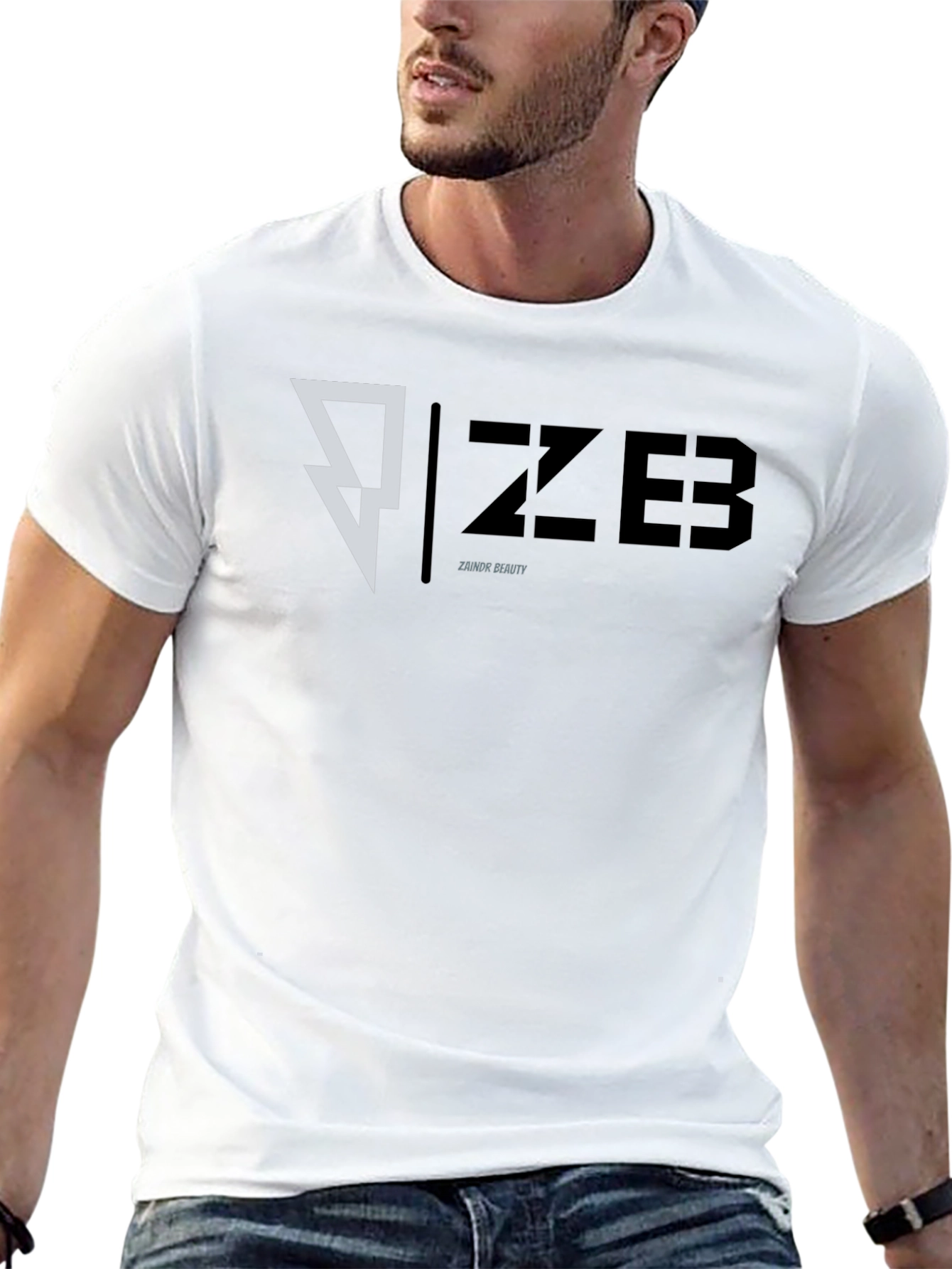 Black ZZ ZEB Zainor Beauty Graphic T-Shirt - Modern Design view 13