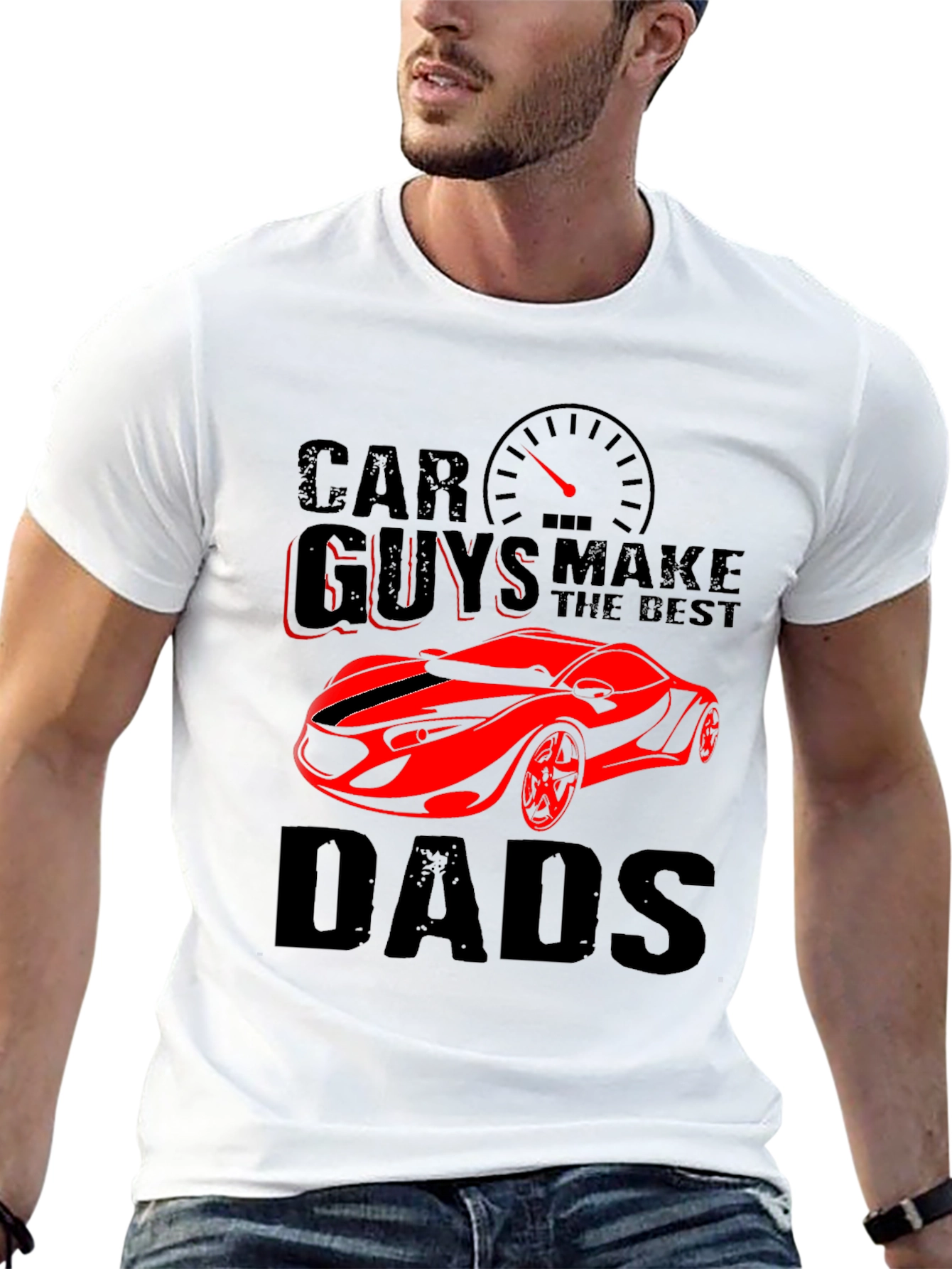 Black Car Guys Make the Best Dads Graphic T-Shirt view 13