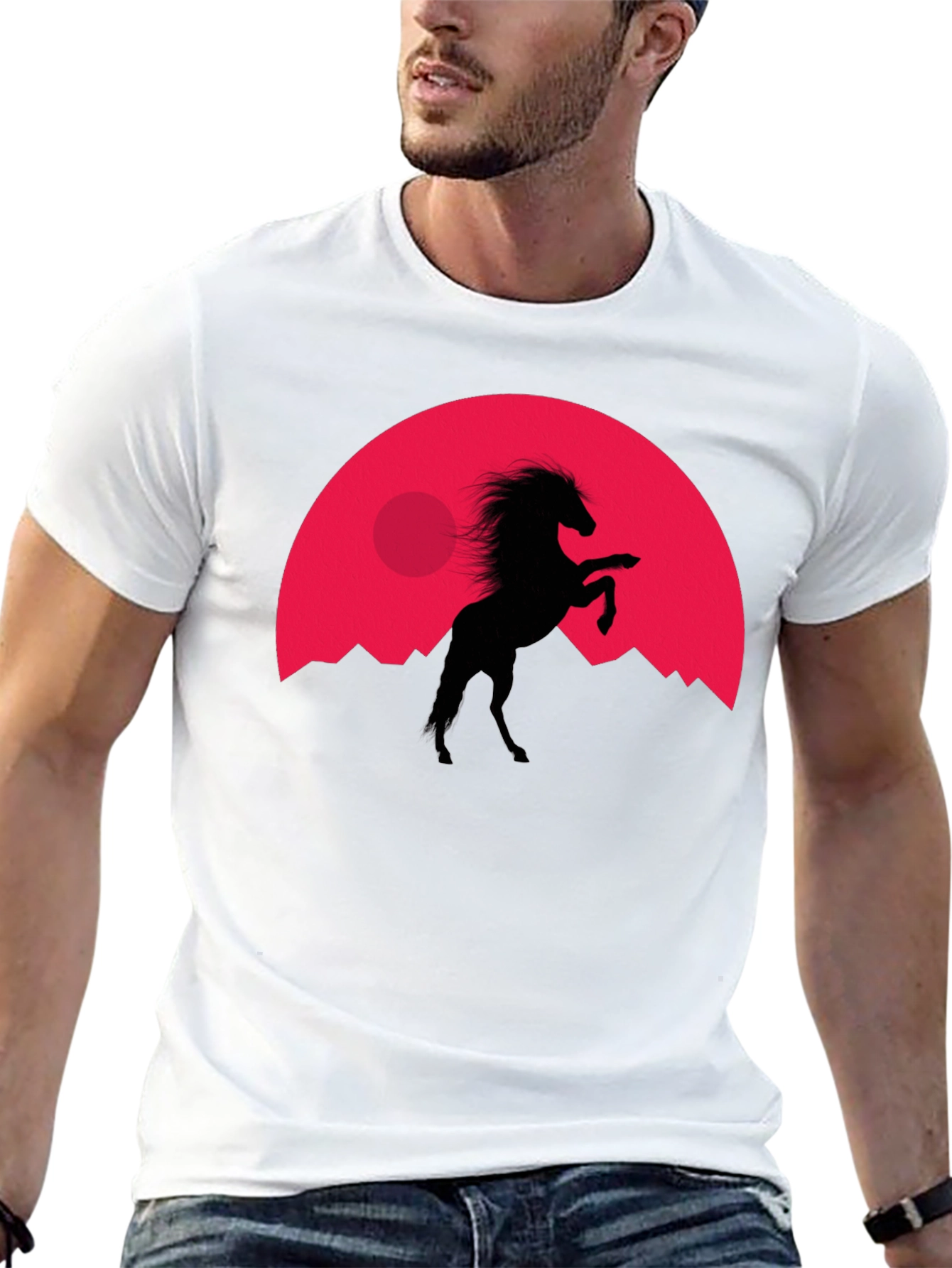 Black Horse Silhouette Tee - Black T-Shirt view 13