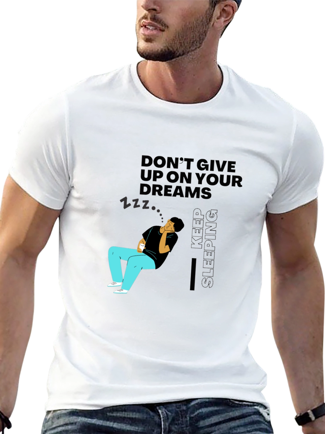 Black Dreamer Graphic Tee - Keep Sleeping view 13