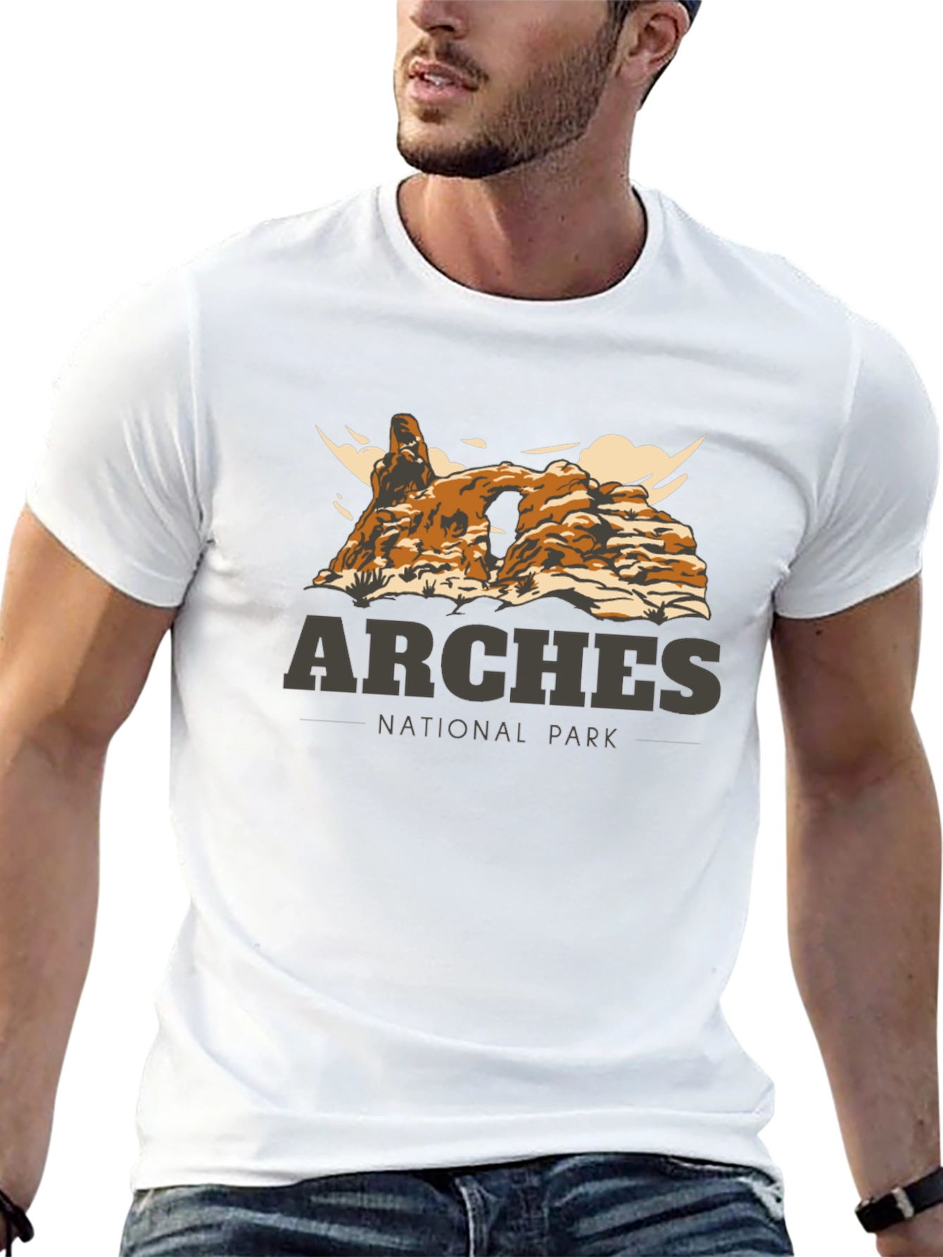 Black Arches National Park Graphic T-Shirt view 13