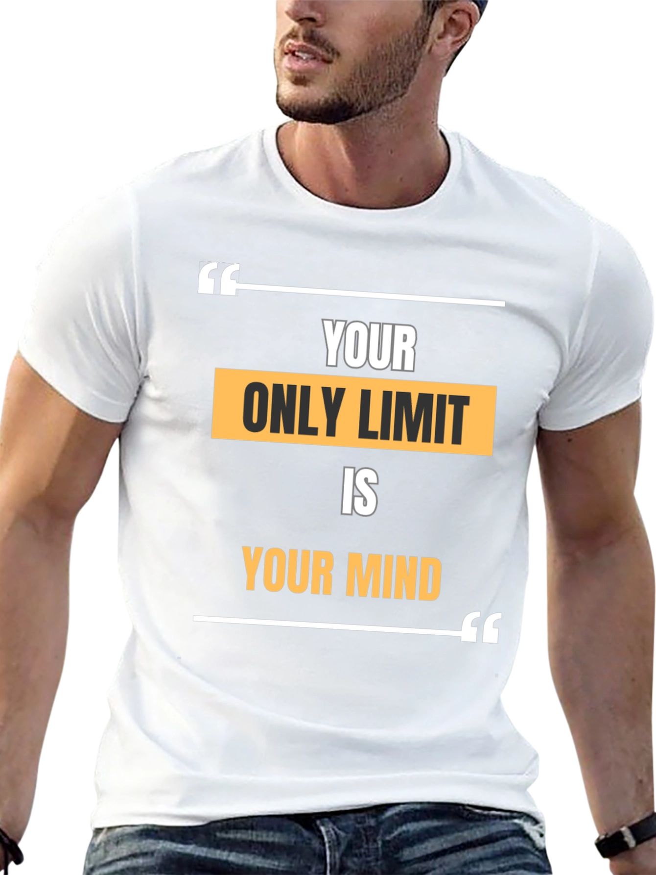 Black Your Only Limit is Your Mind Graphic T-Shirt view 13