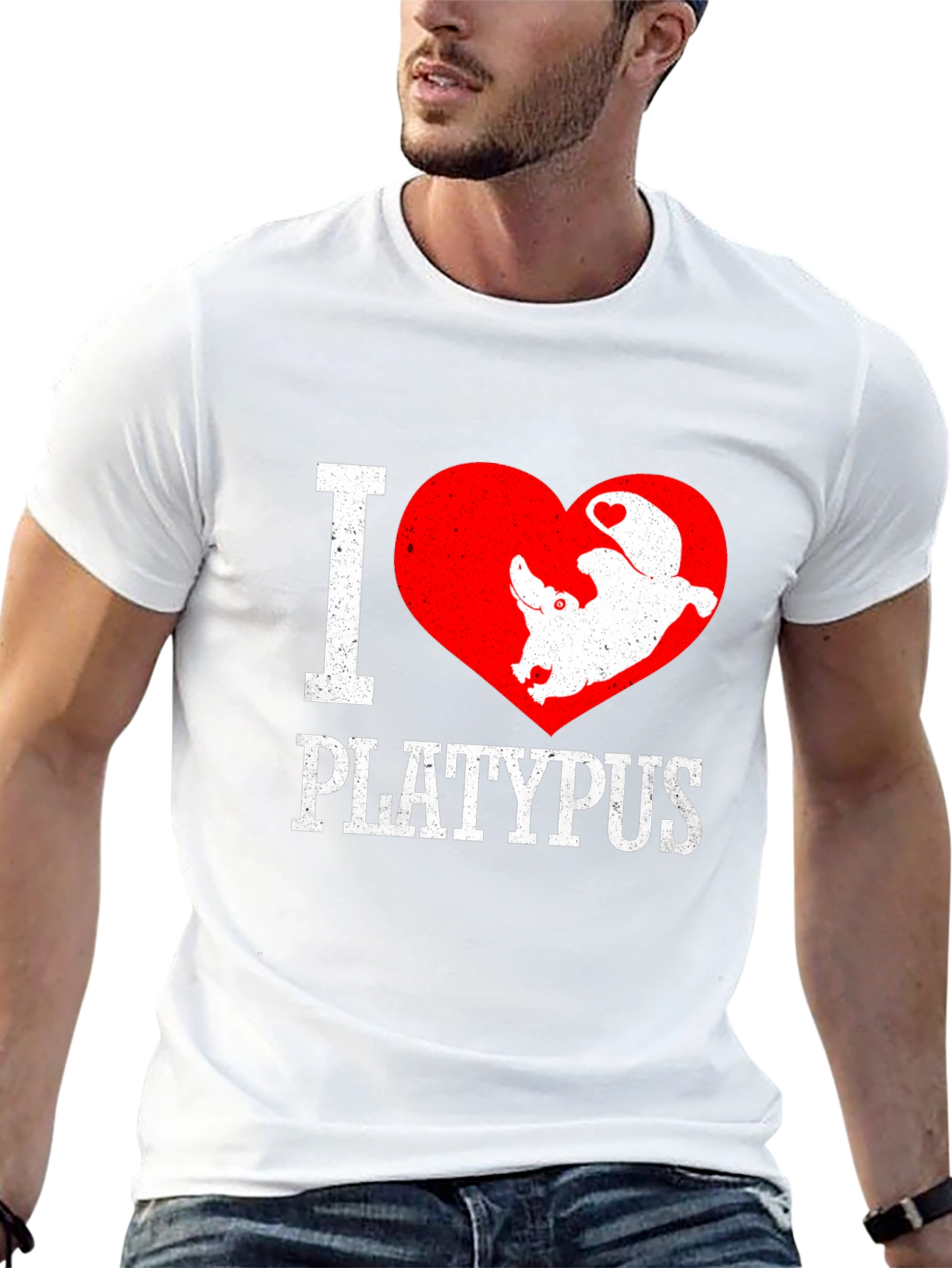 Black I Heart Platypus Black Graphic Tee view 13