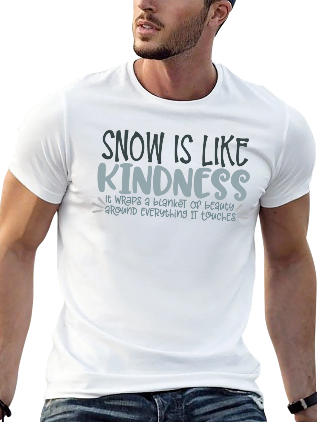 Black Snow is Like Kindness Graphic T-Shirt view 13