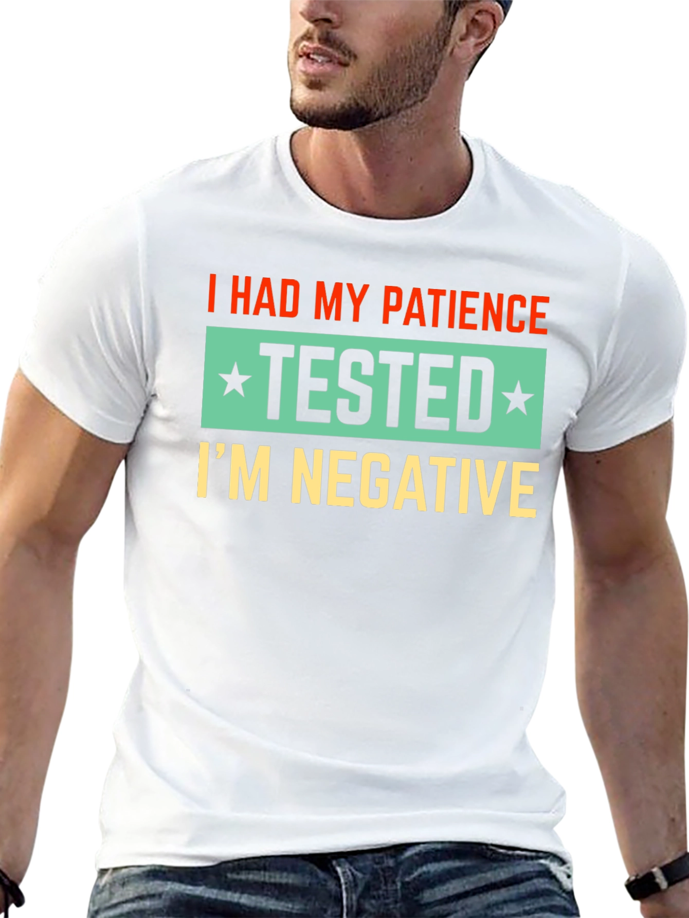 Black Patience Tested Negative Novelty T-Shirt view 13