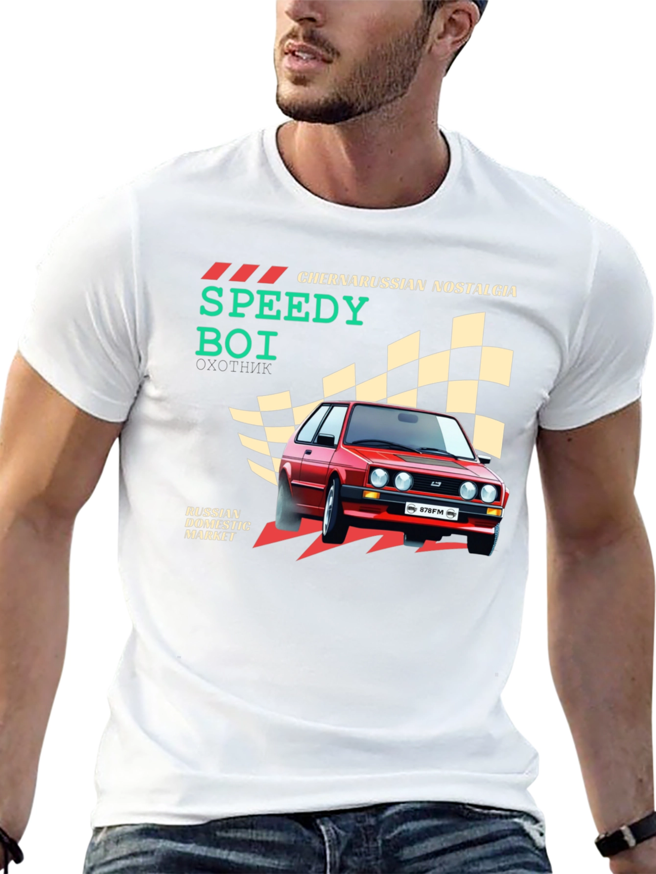 Black Chernarussian Nostalgia Speedy Boi Graphic T-Shirt view 13