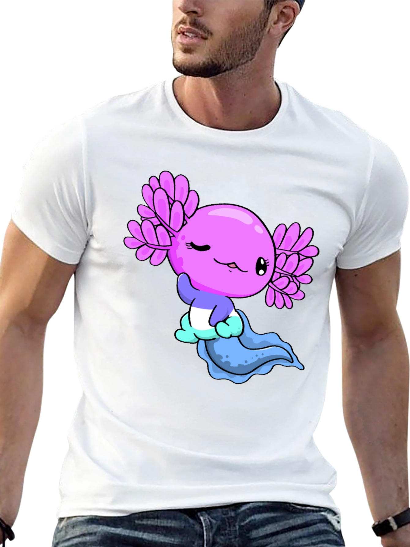 Black Axolotl Graphic Tee - Kawaii Design view 13