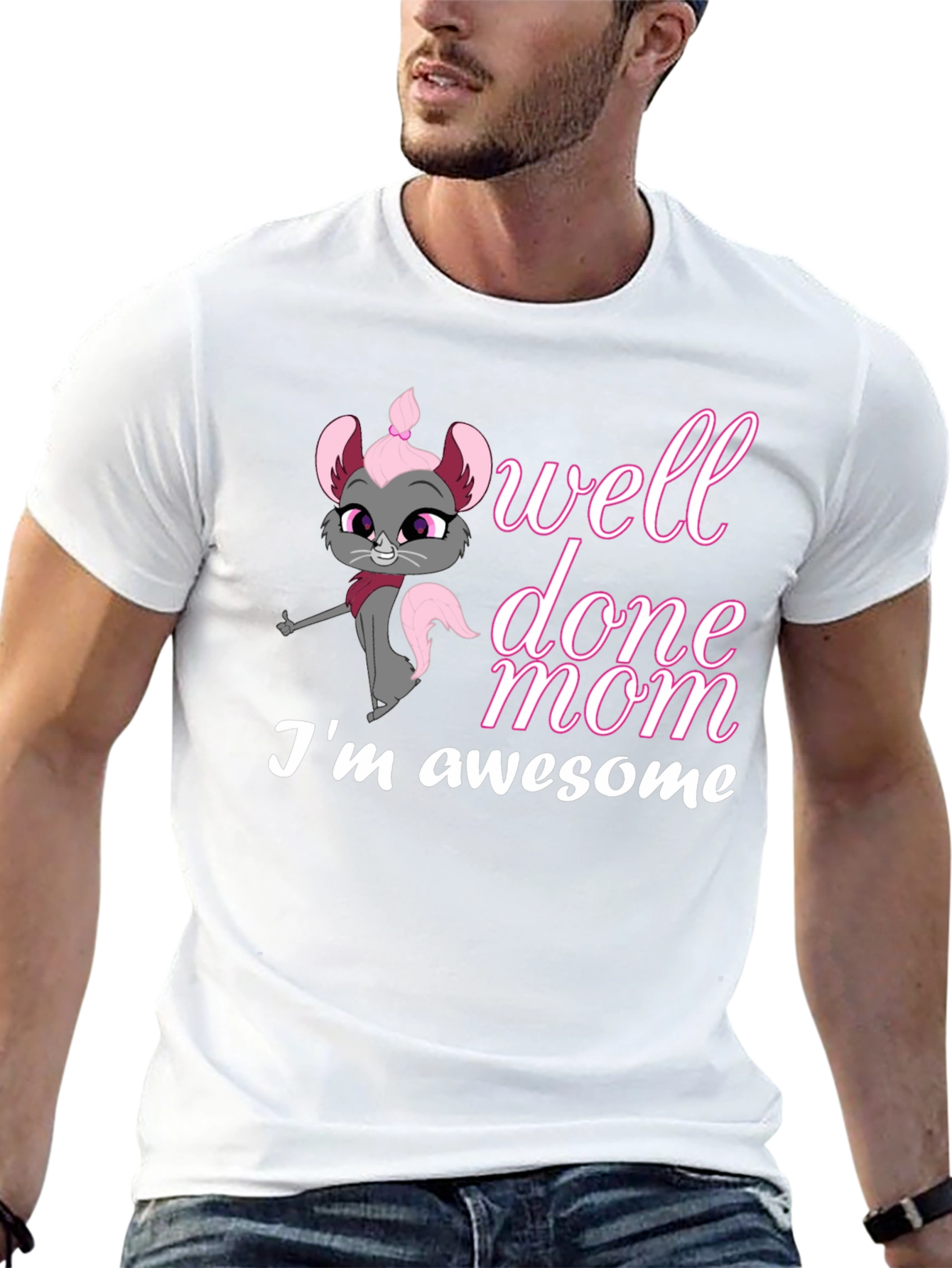 Black Well Done Mom! I'm Awesome T-Shirt view 13