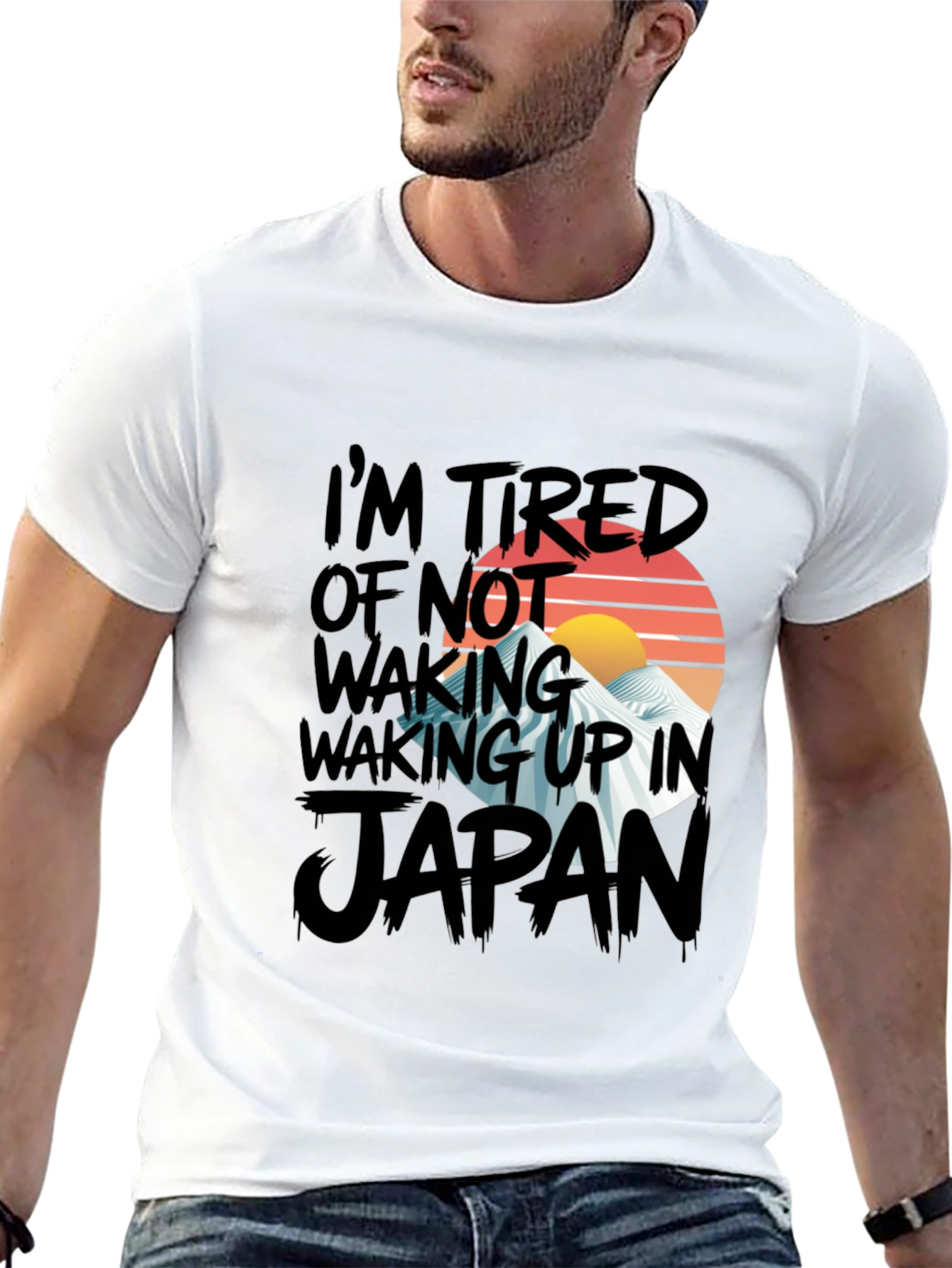 Black Japan Graphic Tee - I'm Tired of Not Waking Up view 13