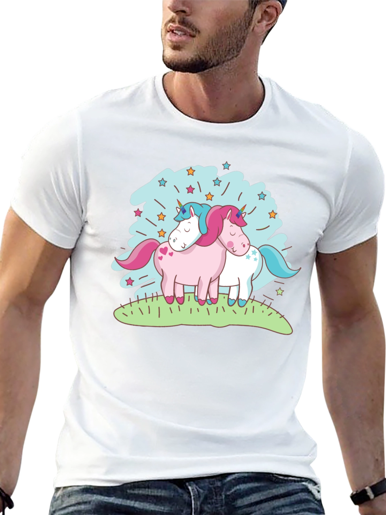 Black Unicorn T-Shirt - Cute Cartoon Graphic Tee view 13