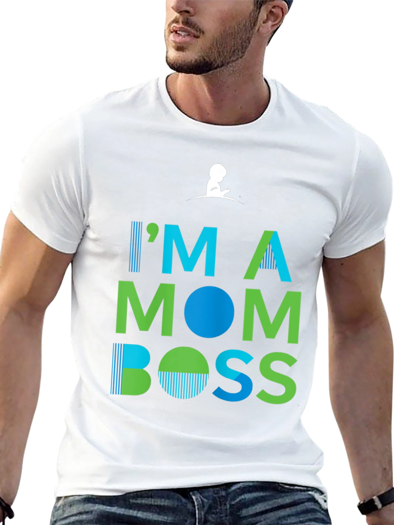 Black I'm A Mom Boss T-Shirt view 13