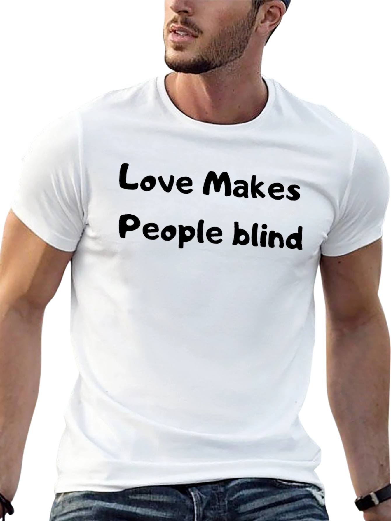 Black Love Makes People Blind T-Shirt - Soft Cotton Tee view 13