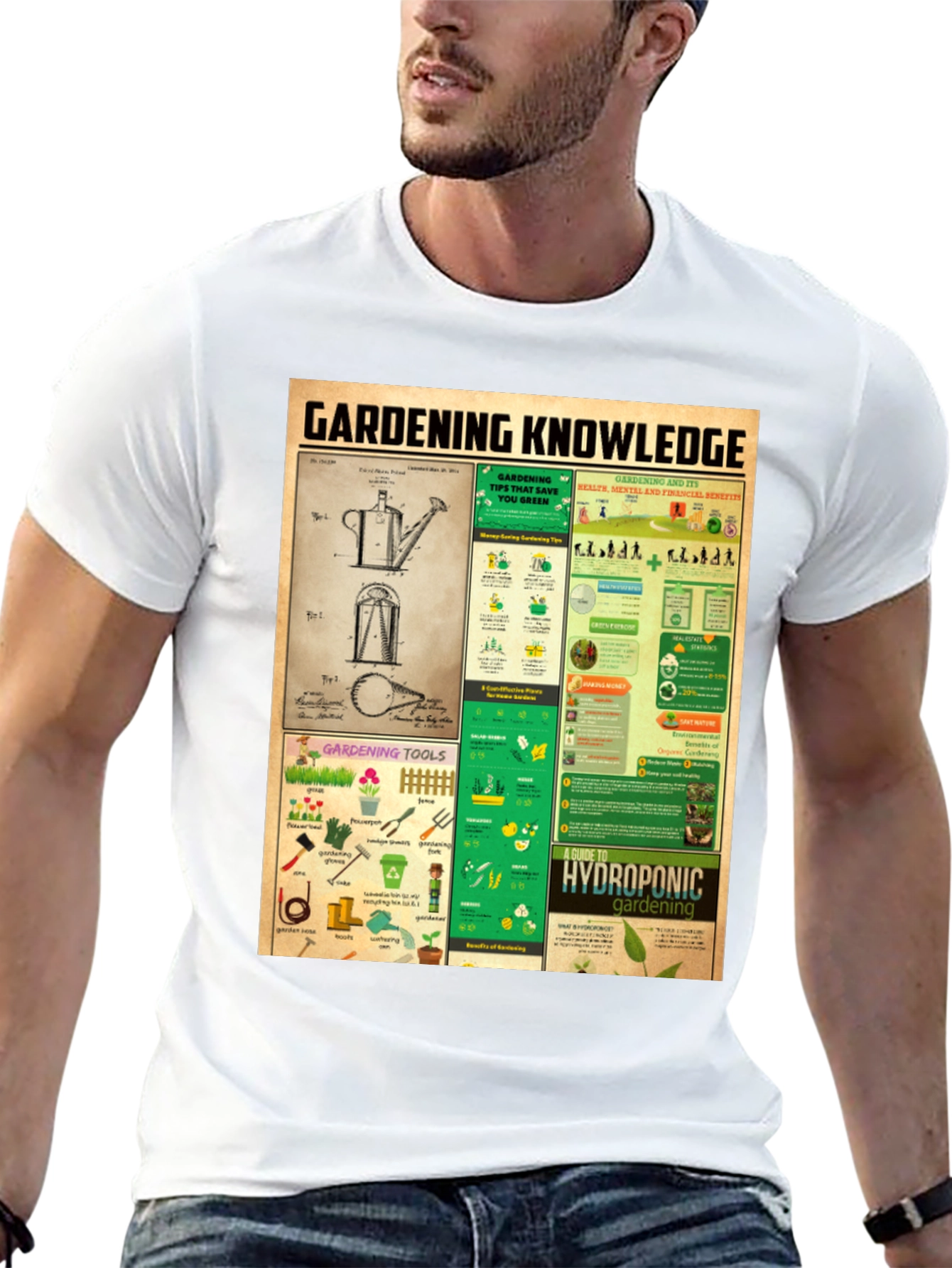 Black Gardening Knowledge T-Shirt view 13