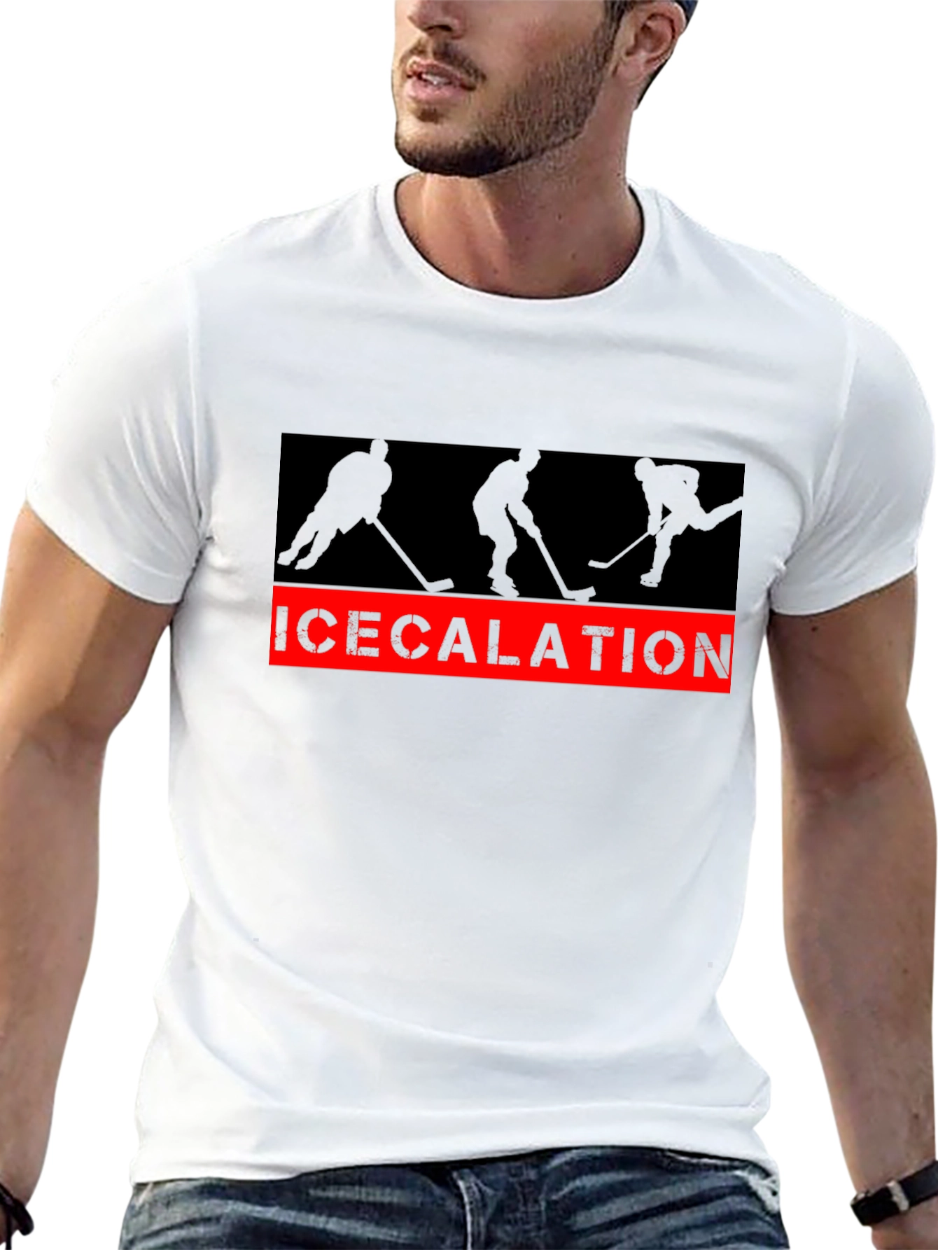 Black Icecalation Hockey T-Shirt view 13