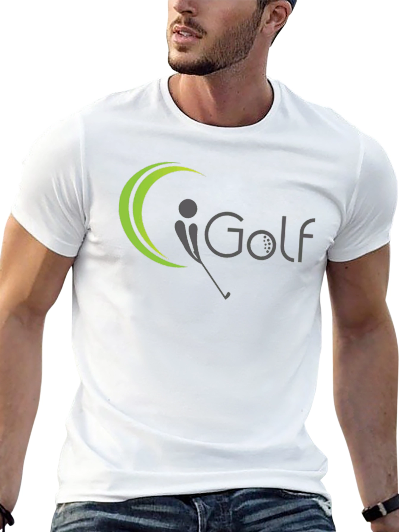 Black Golf Graphic T-Shirt - Black Cotton Tee view 13
