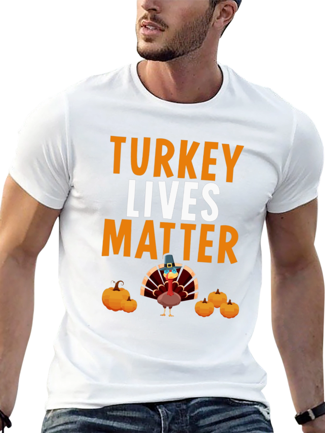 Black Turkey Lives Matter Thanksgiving T-Shirt view 13