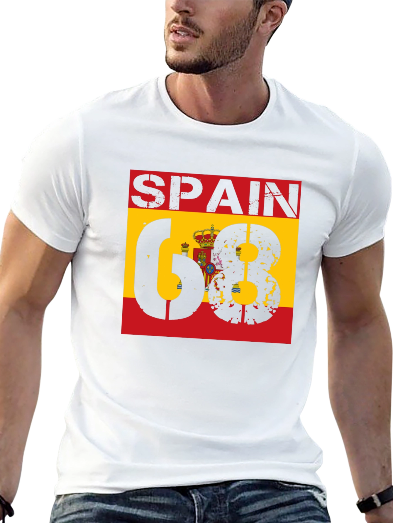 Spain 68 T-Shirt - Distressed Design - 13