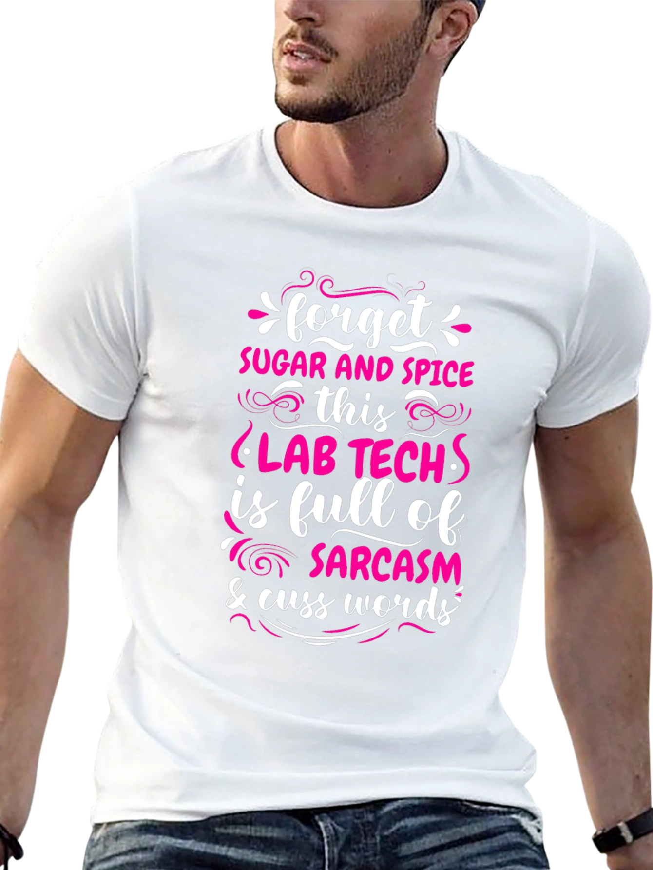 Black Lab Tech Sarcasm T-Shirt - Forget Sugar & Spice! view 13