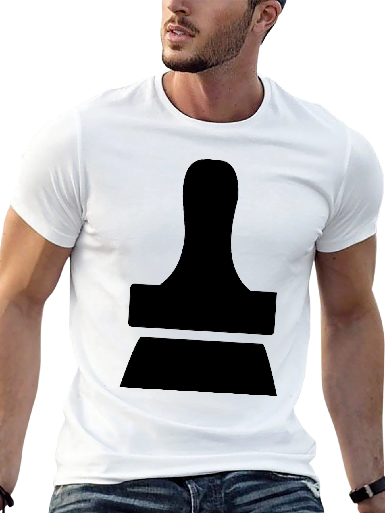 Black Modern Stamp Graphic Black T-Shirt view 13