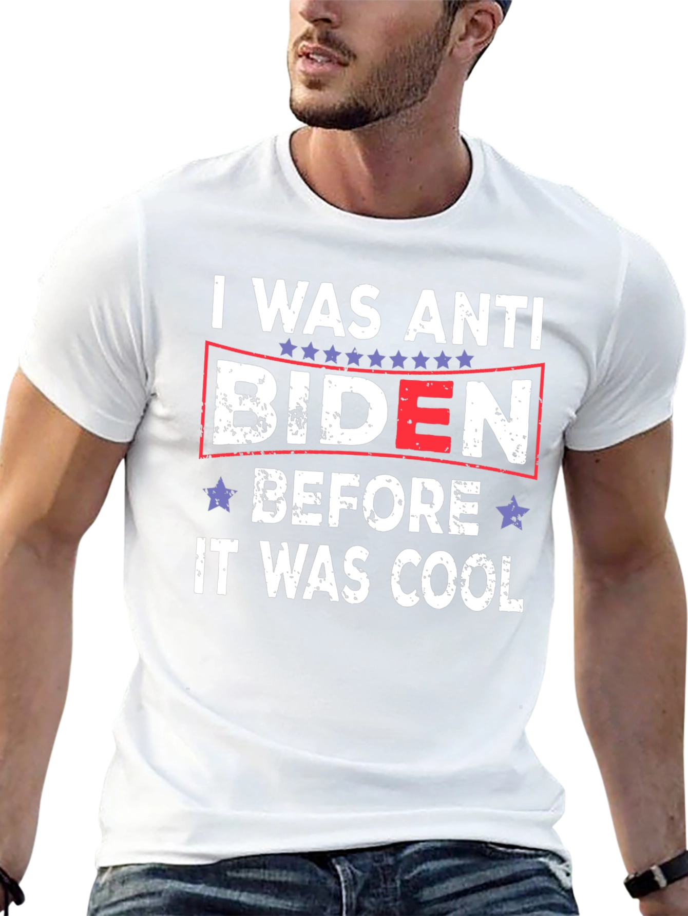 Black Anti Biden Political Slogan Graphic T-Shirt view 13